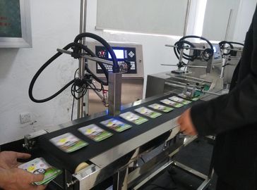 China Cuatro líneas impresoras de chorro de tinta continuas usadas industriales de la comida para el número de lote fechan la impresión proveedor